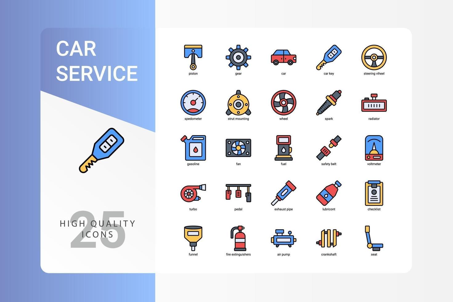 pacote de ícones de serviço de carro para o design do seu site, logotipo, aplicativo, interface do usuário. vetor