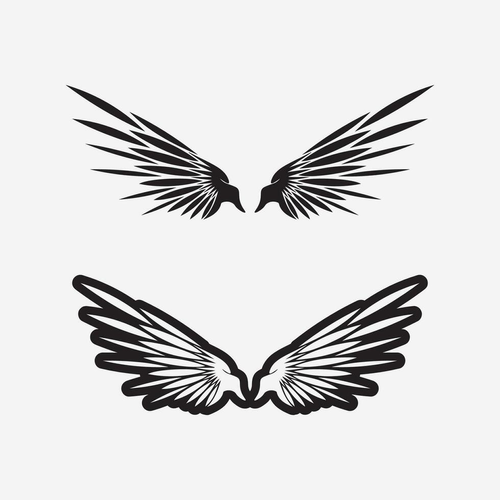 asas logotipo vetor ícone símbolo ilustração modelo de design