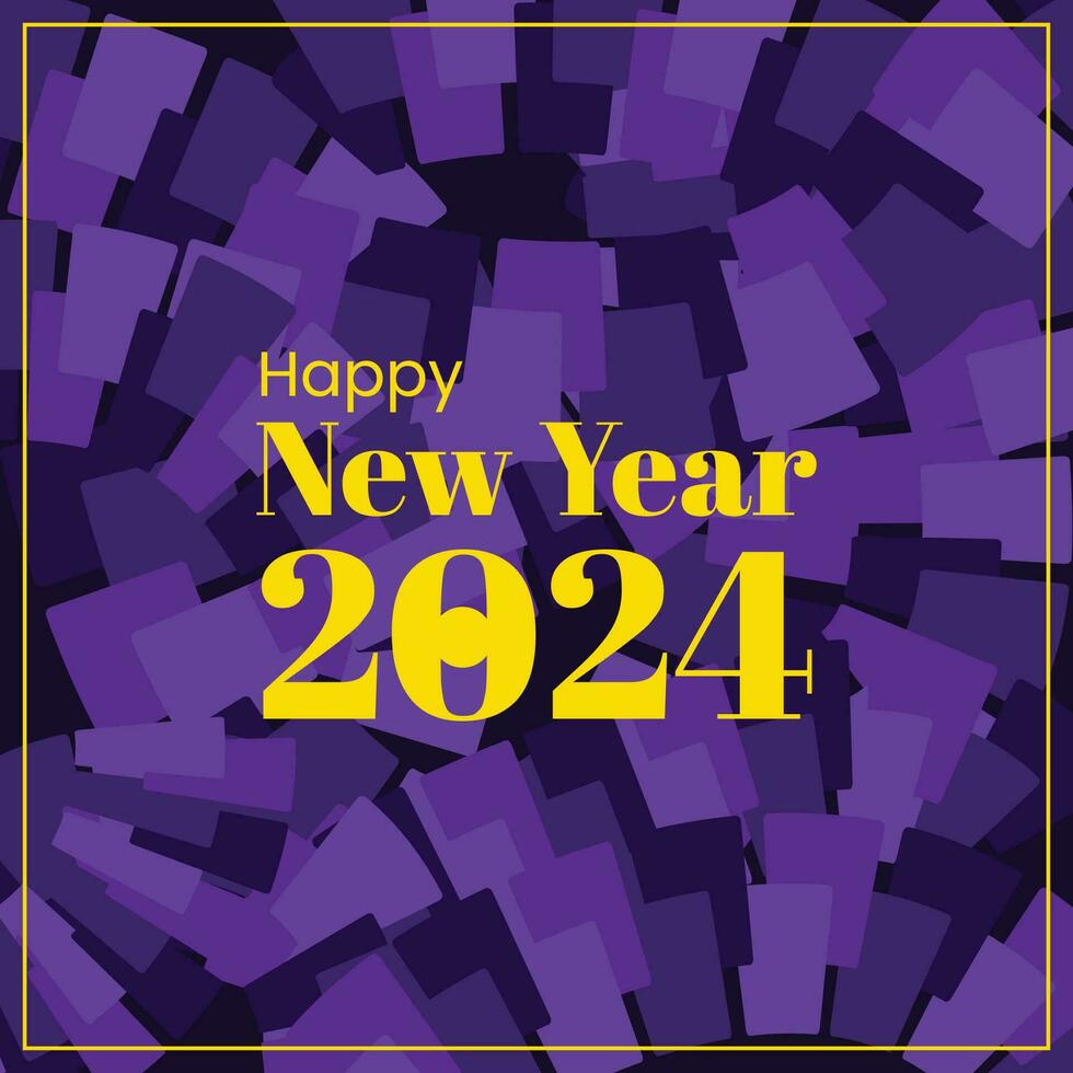 vetor feliz Novo ano 2024 abstrato fundo plano Projeto