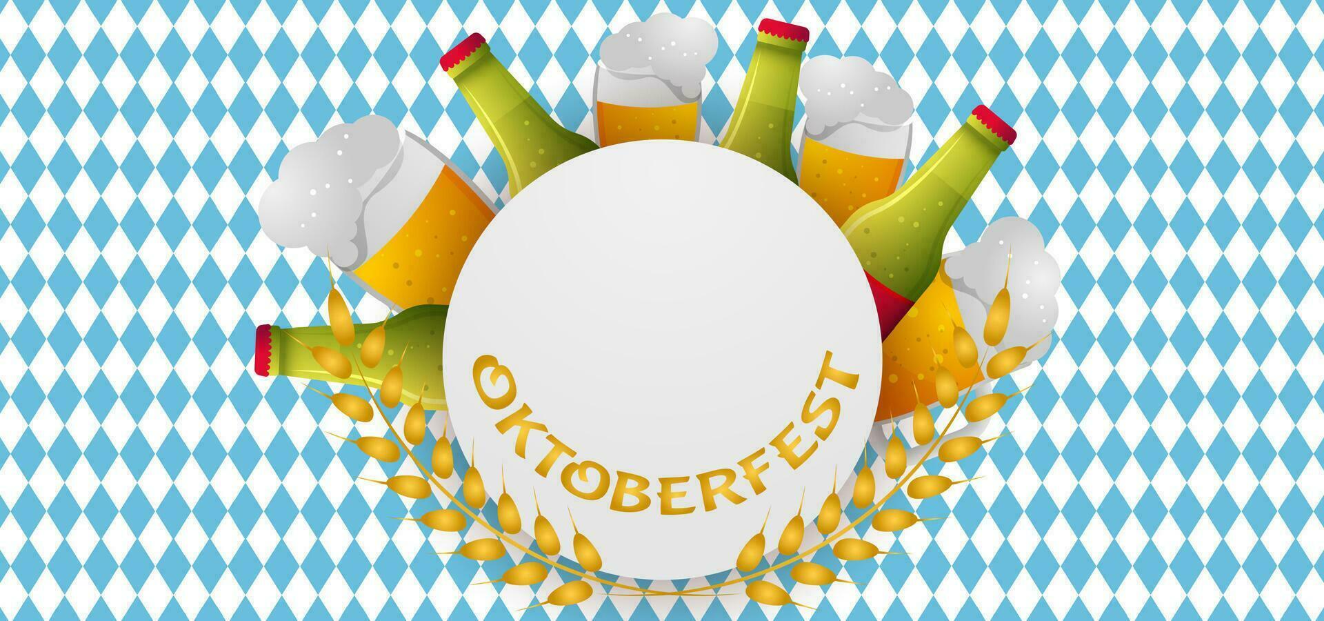 oktoberfest alemão festival ilustração vetor