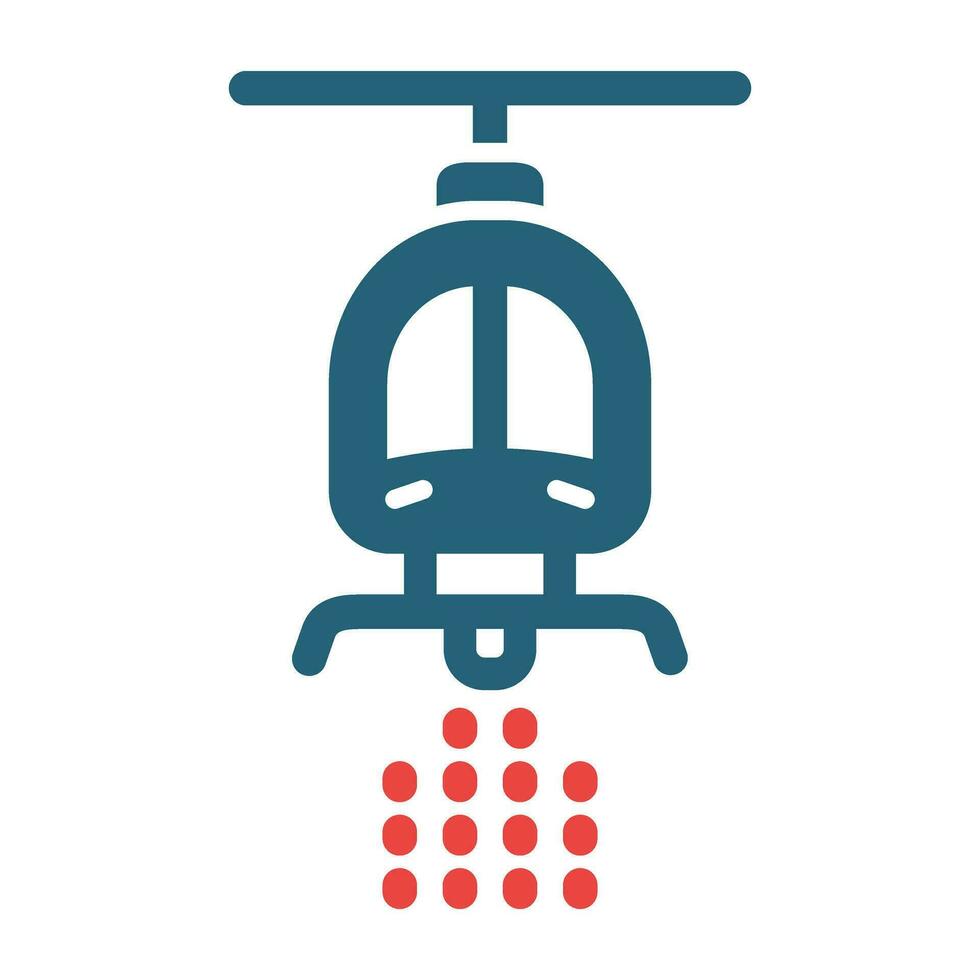 helicóptero vetor glifo dois cor ícone para pessoal e comercial usar.