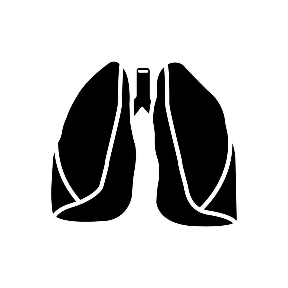 pulmões ícone vetor ilustração Projeto