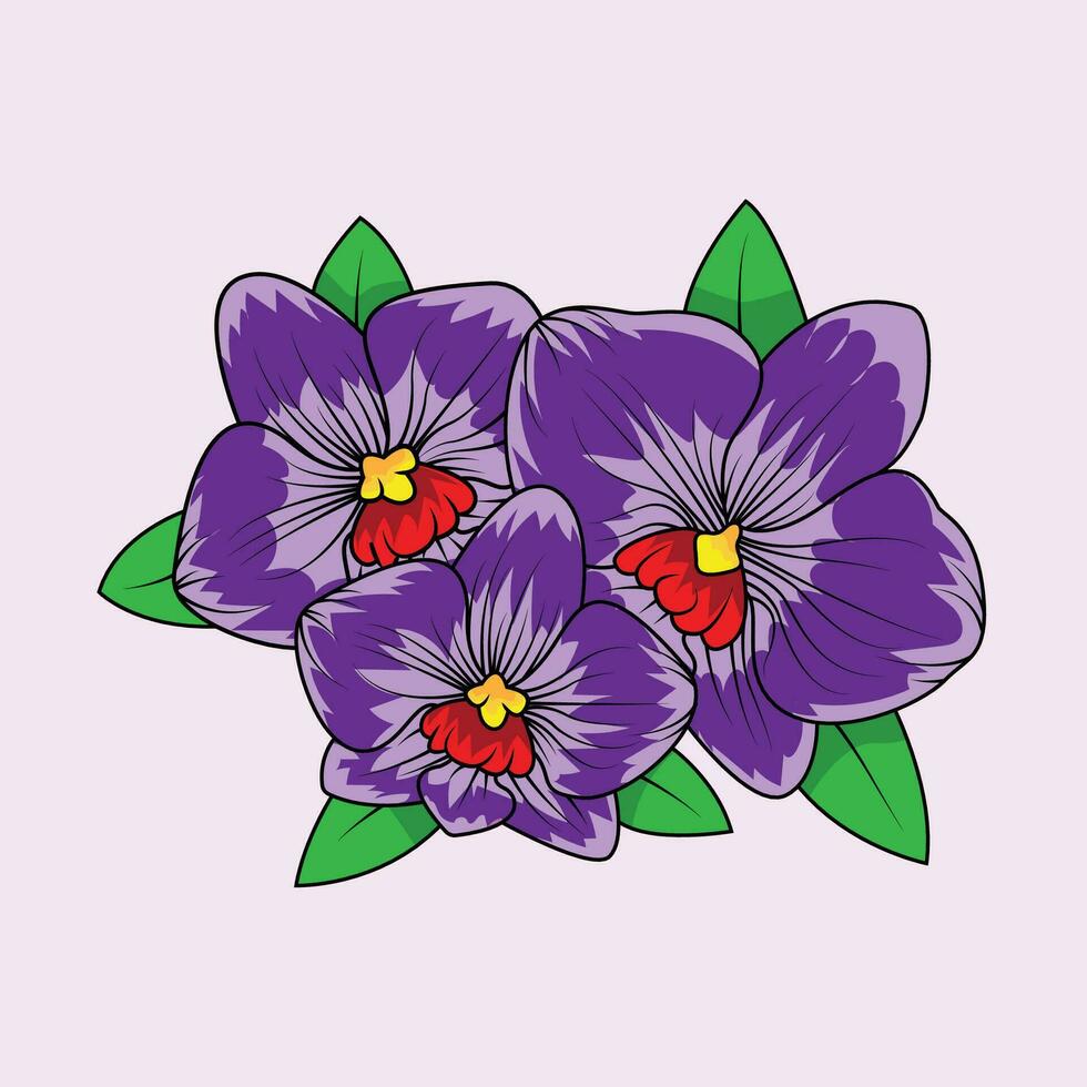 orquídea flor a ilustração vetor