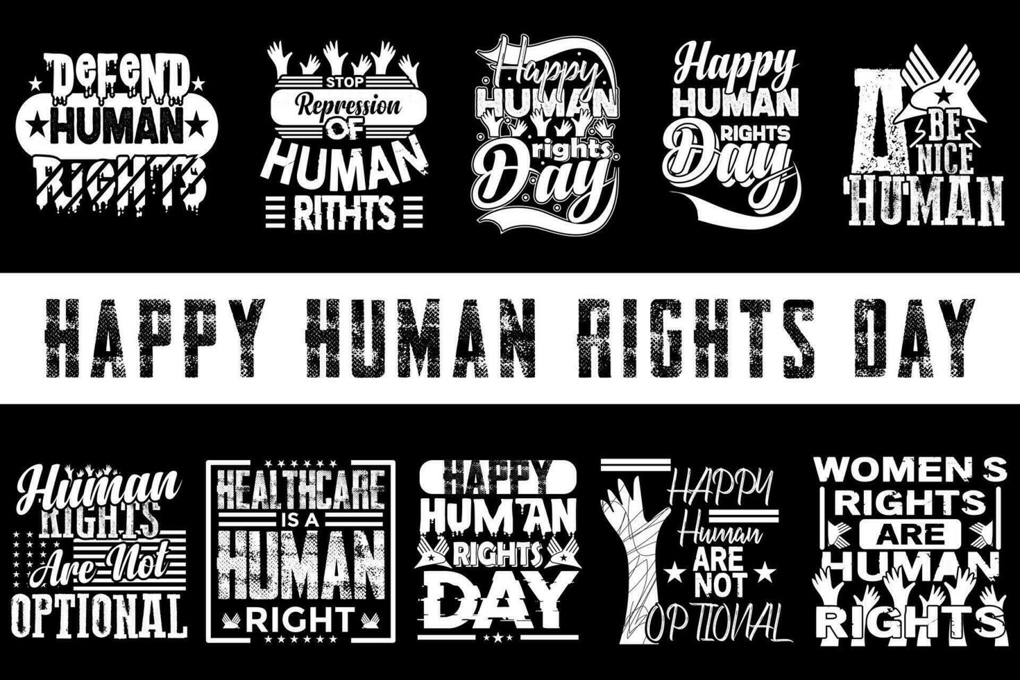 direitos humanos não são design de camiseta opcional vetor