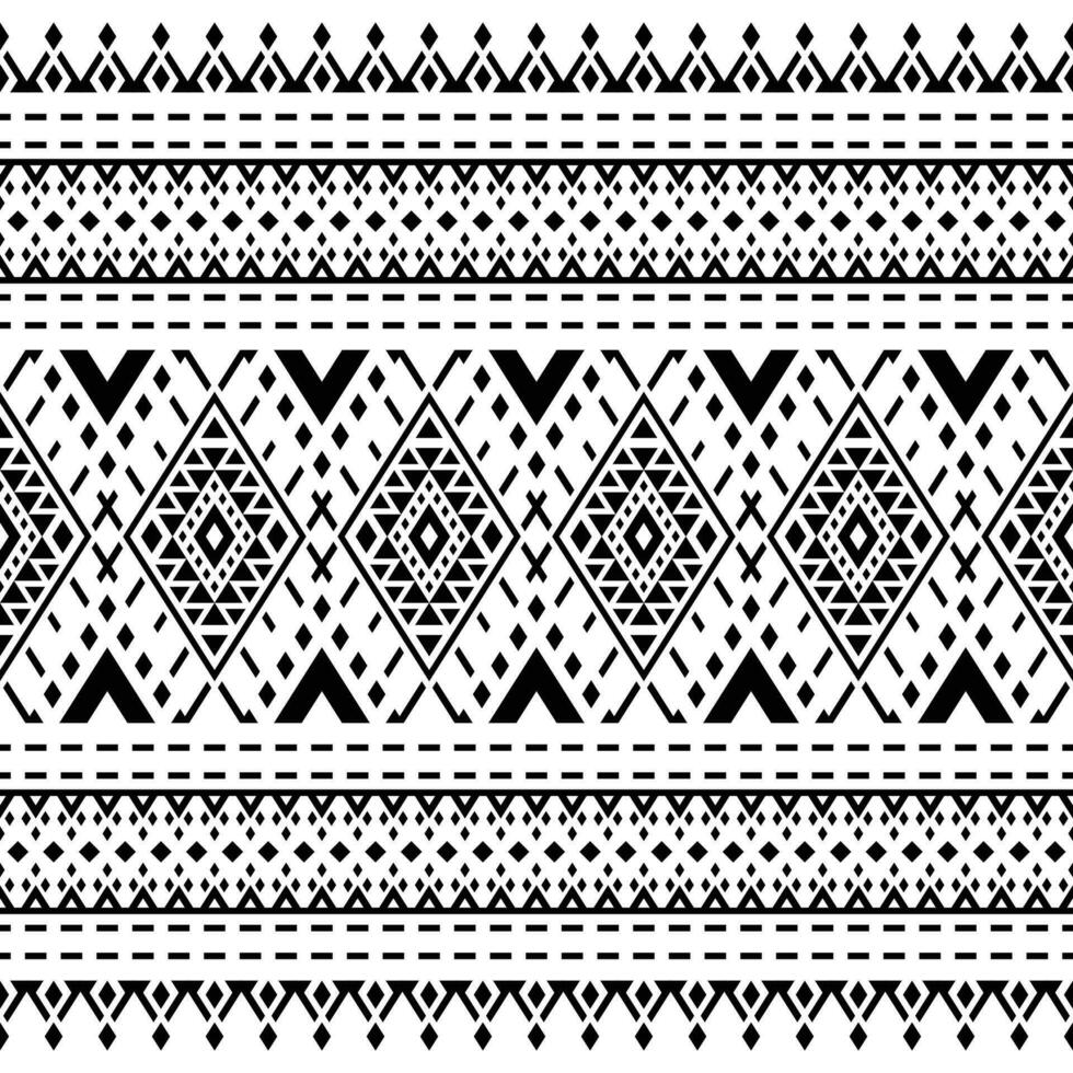 asteca e navajo tribal fundo vetor. desatado nativo étnico padronizar. geométrico listra estilo. Preto e branco cores. Projeto para tapete, cortina, têxtil, tecido, esteira, bordado, moda, ikat. vetor