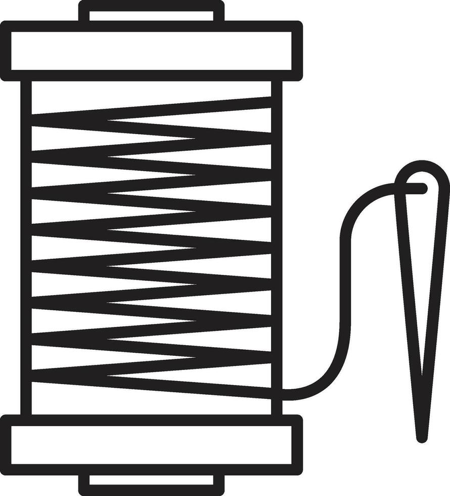 de costura fio ícone. de costura fio com agulha ícone vetor