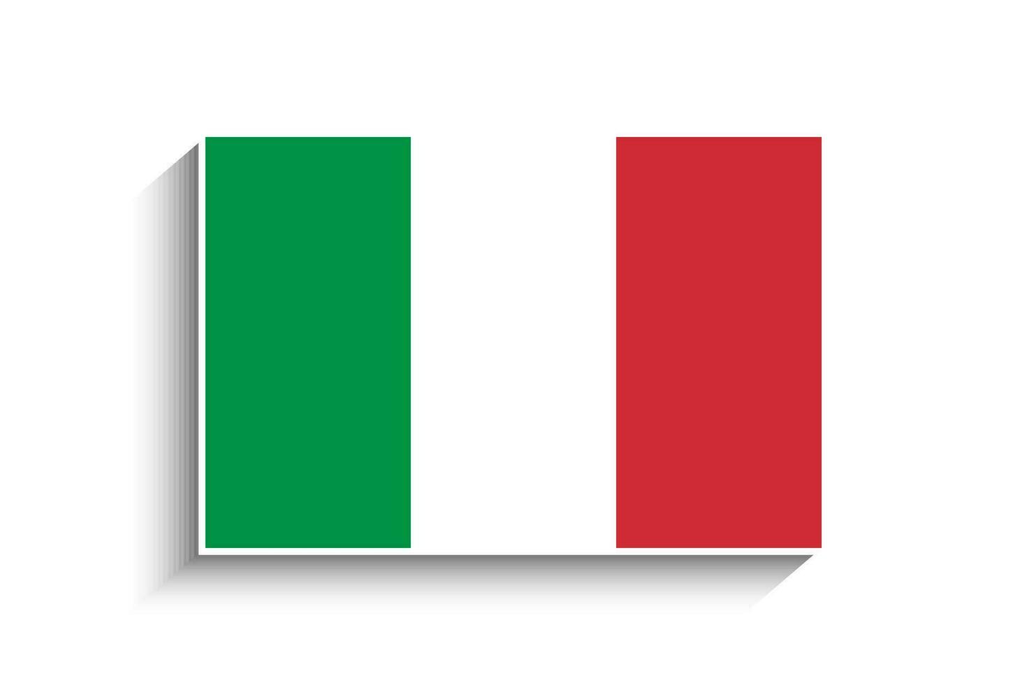 plano retângulo Itália bandeira ícone vetor