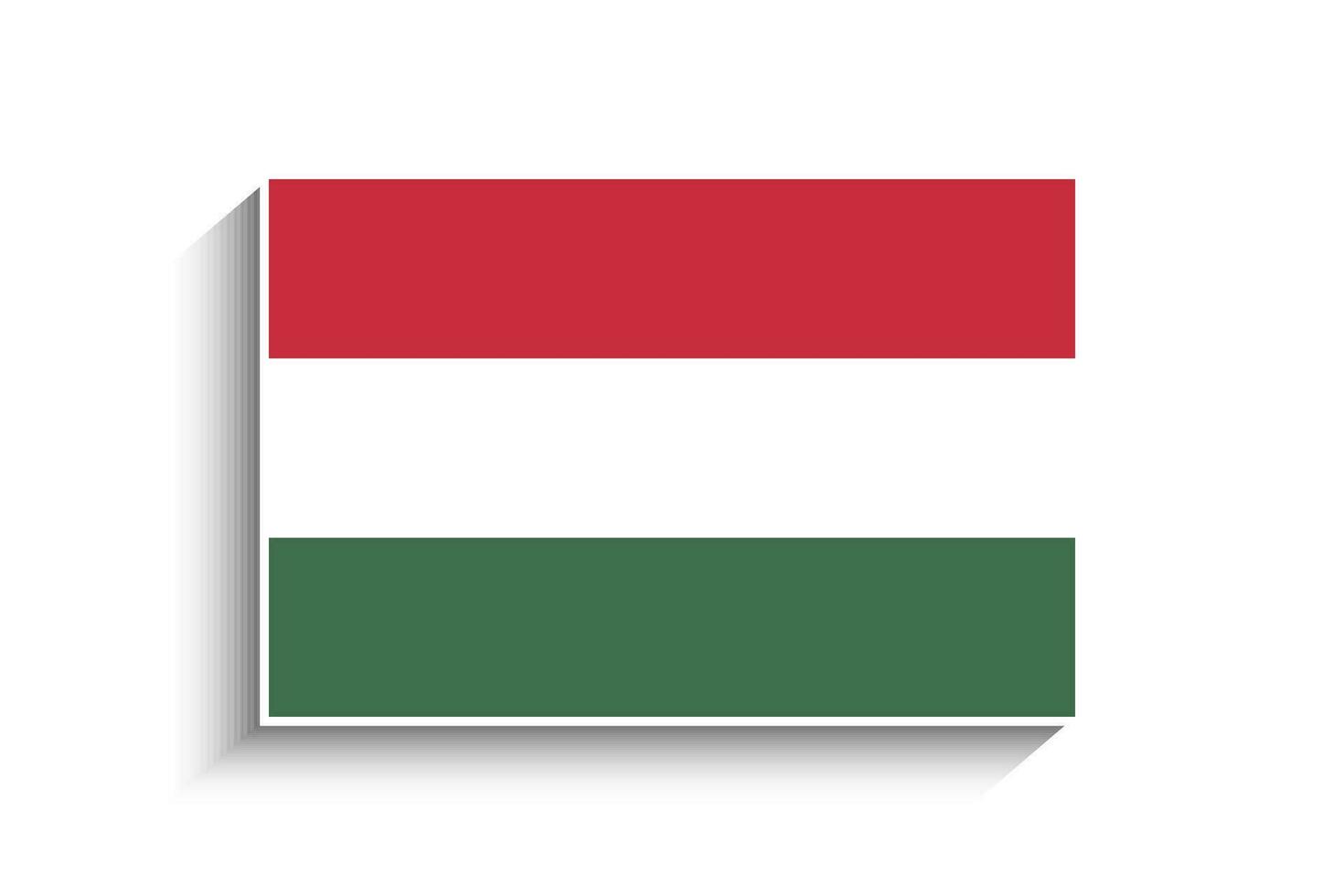 plano retângulo Hungria bandeira ícone vetor