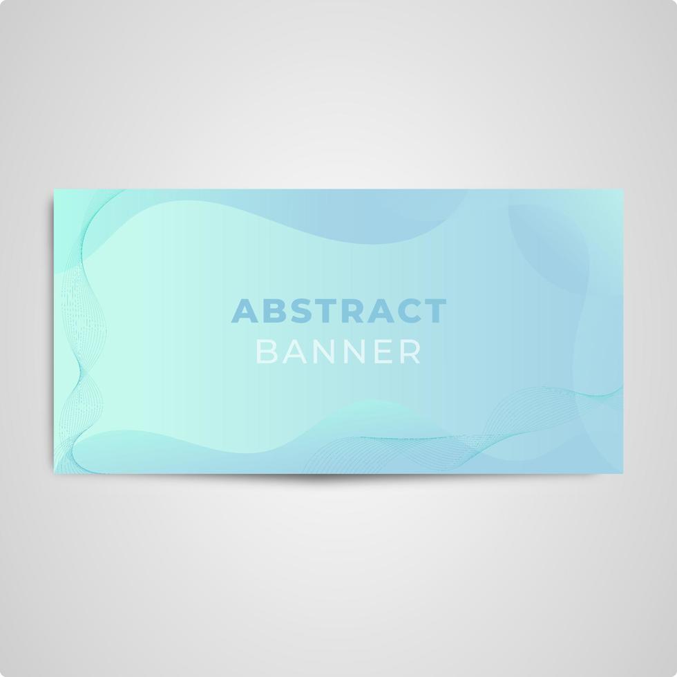 modelo da web de banner abstrato azul moderno com elemento de ondas vetor