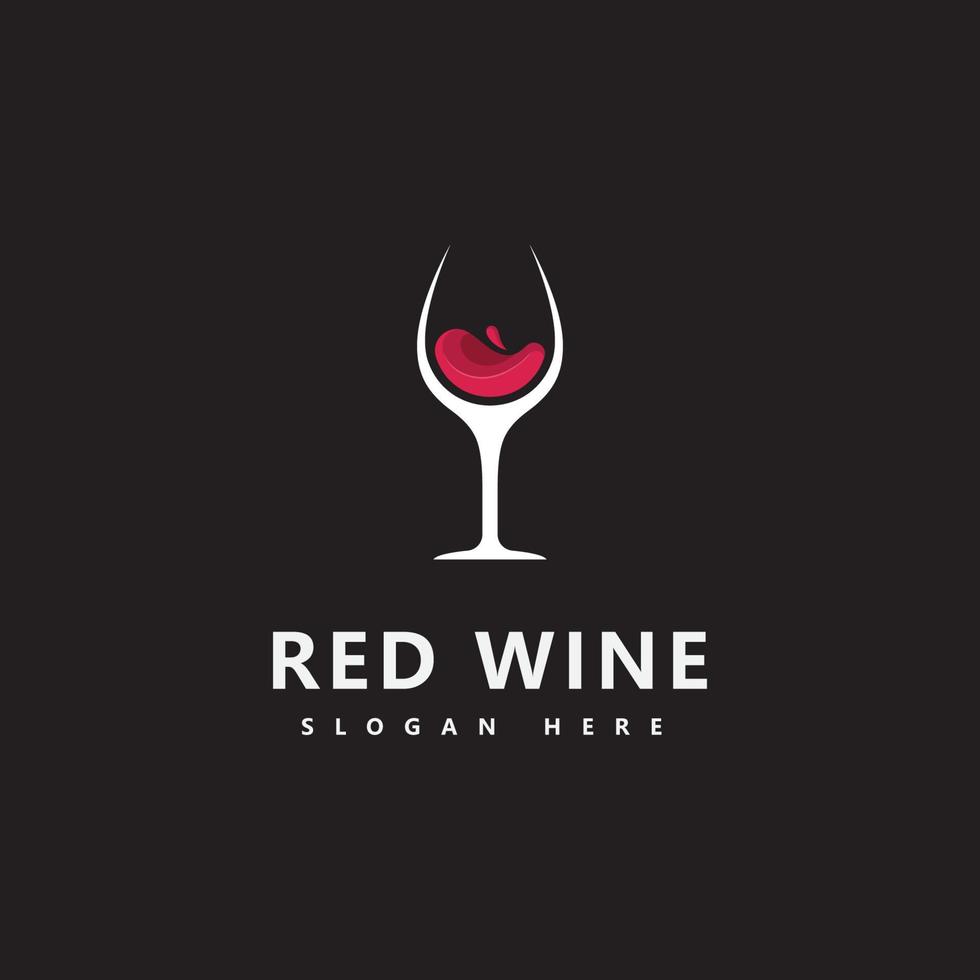 ilustração em vetor modelo de design de ícone de logotipo de vinho