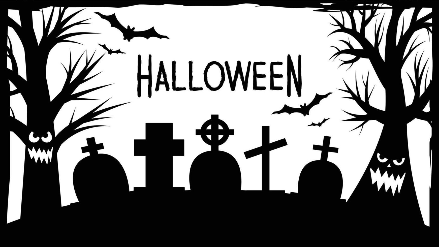 convites de festa de halloween ou banner de cartões comemorativos de halloween vetor