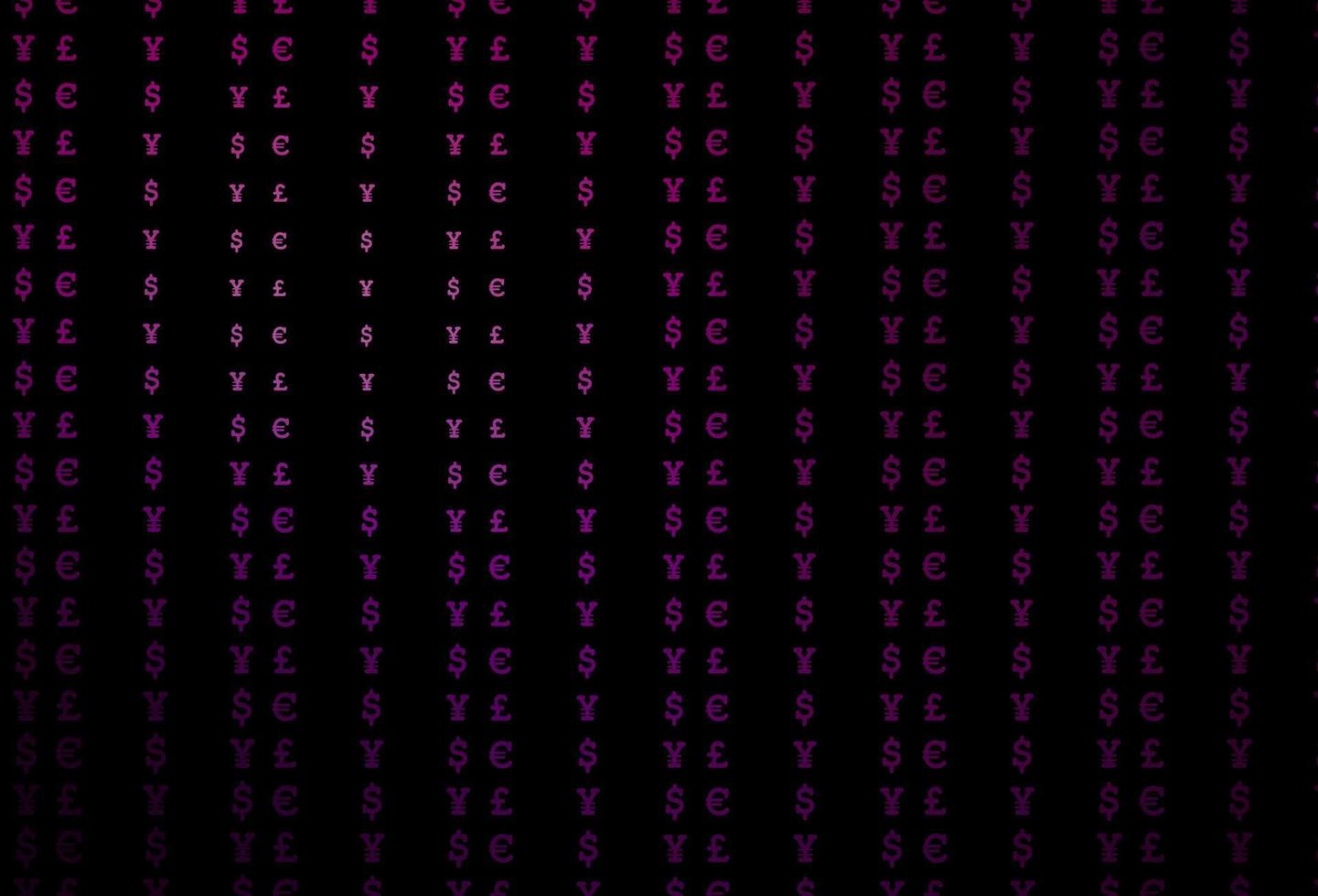 capa de vetor roxo escuro com eur, usd, gbp, jpy.