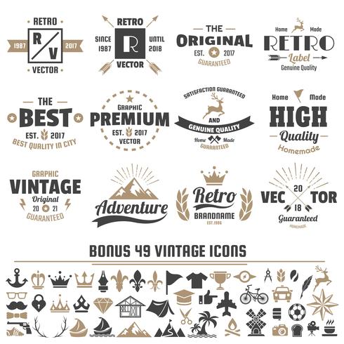 Vintage Retro Vector Logo para banner