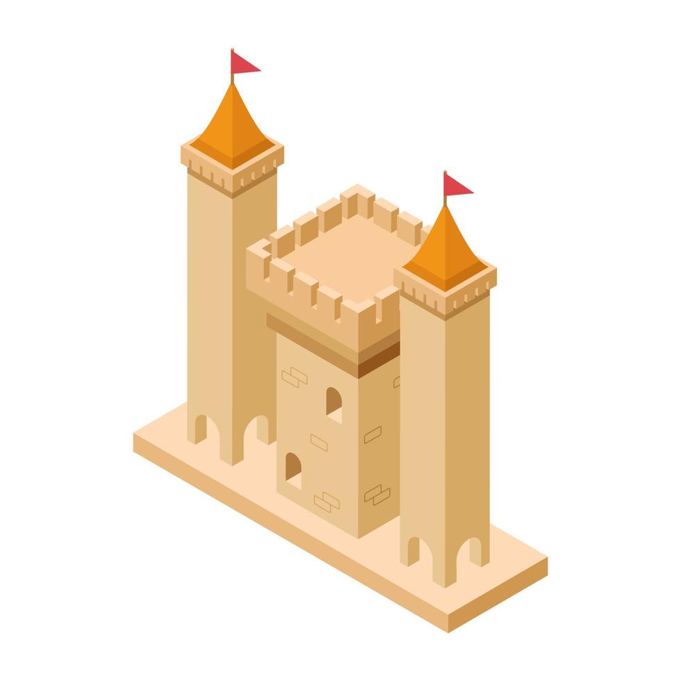 conceitos de torre de castelo vetor