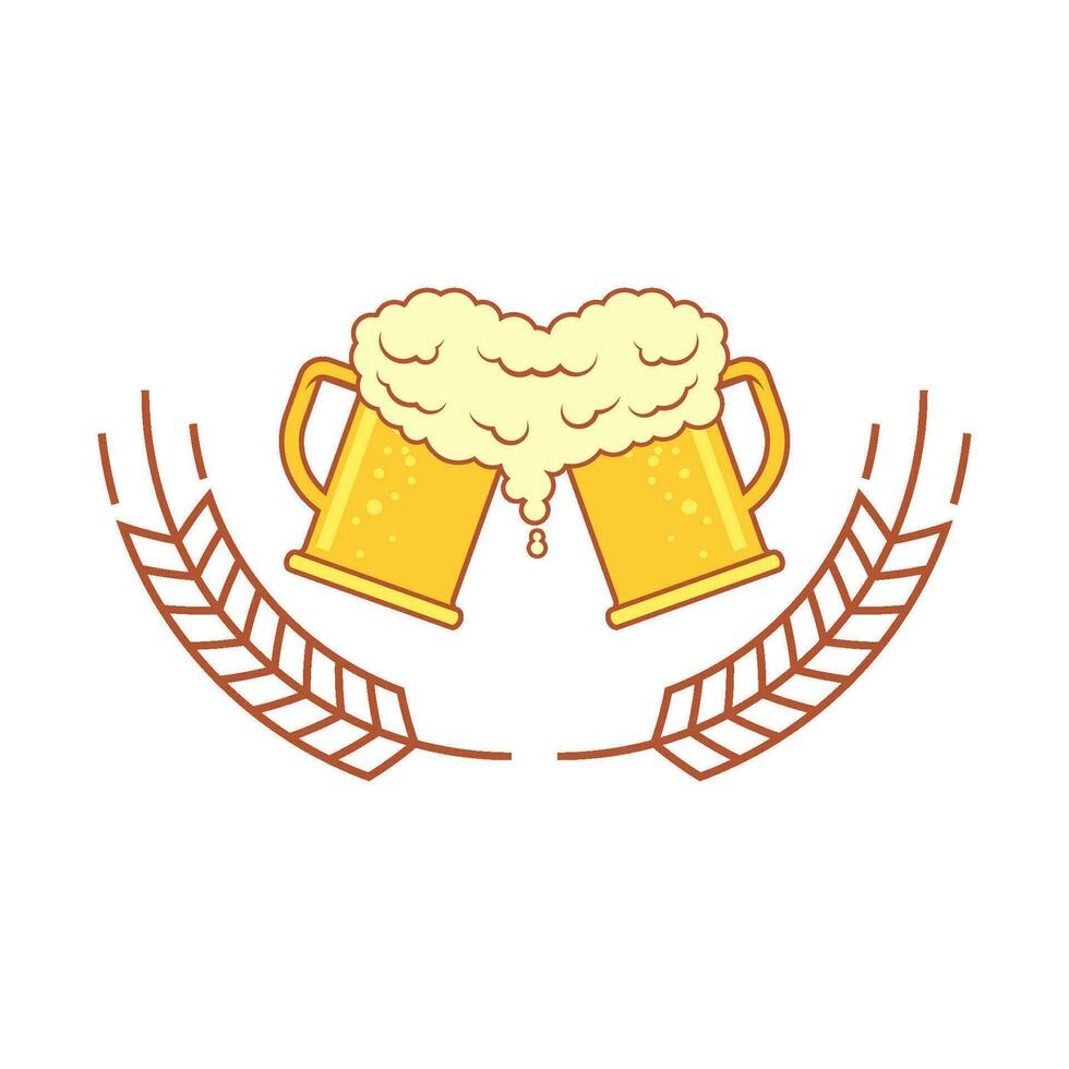 Cerveja construir logotipo vetor