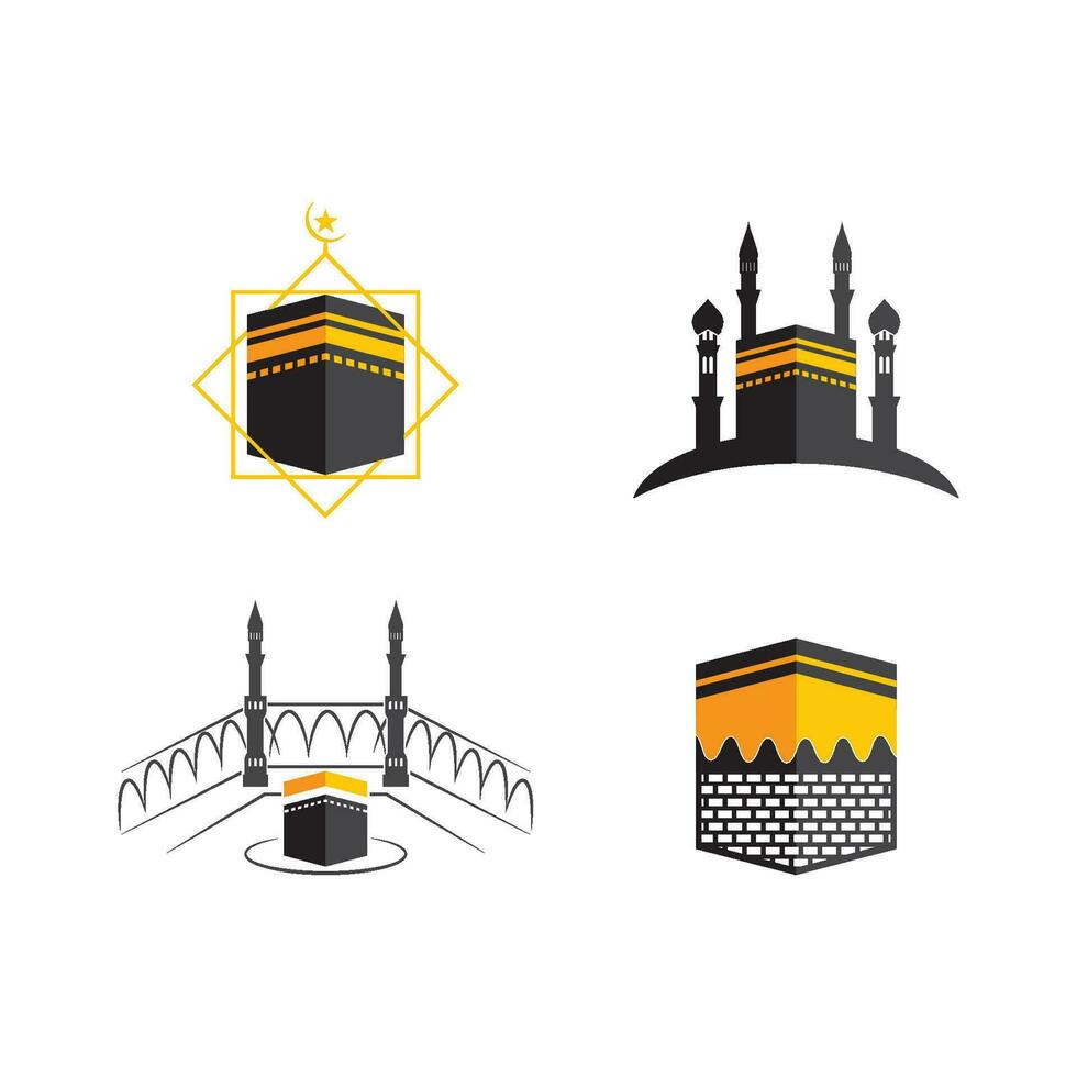 kaaba logotipo ilustração vetor