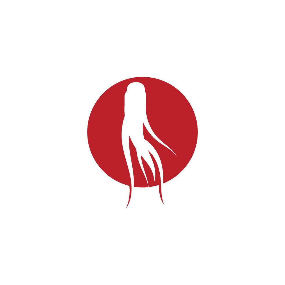 ginseng logotipo ícone vetor