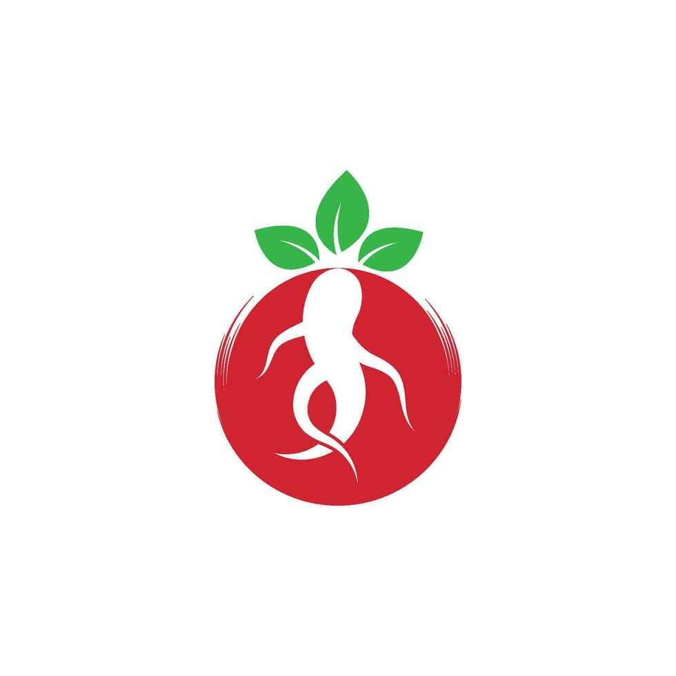 ginseng logotipo ícone vetor