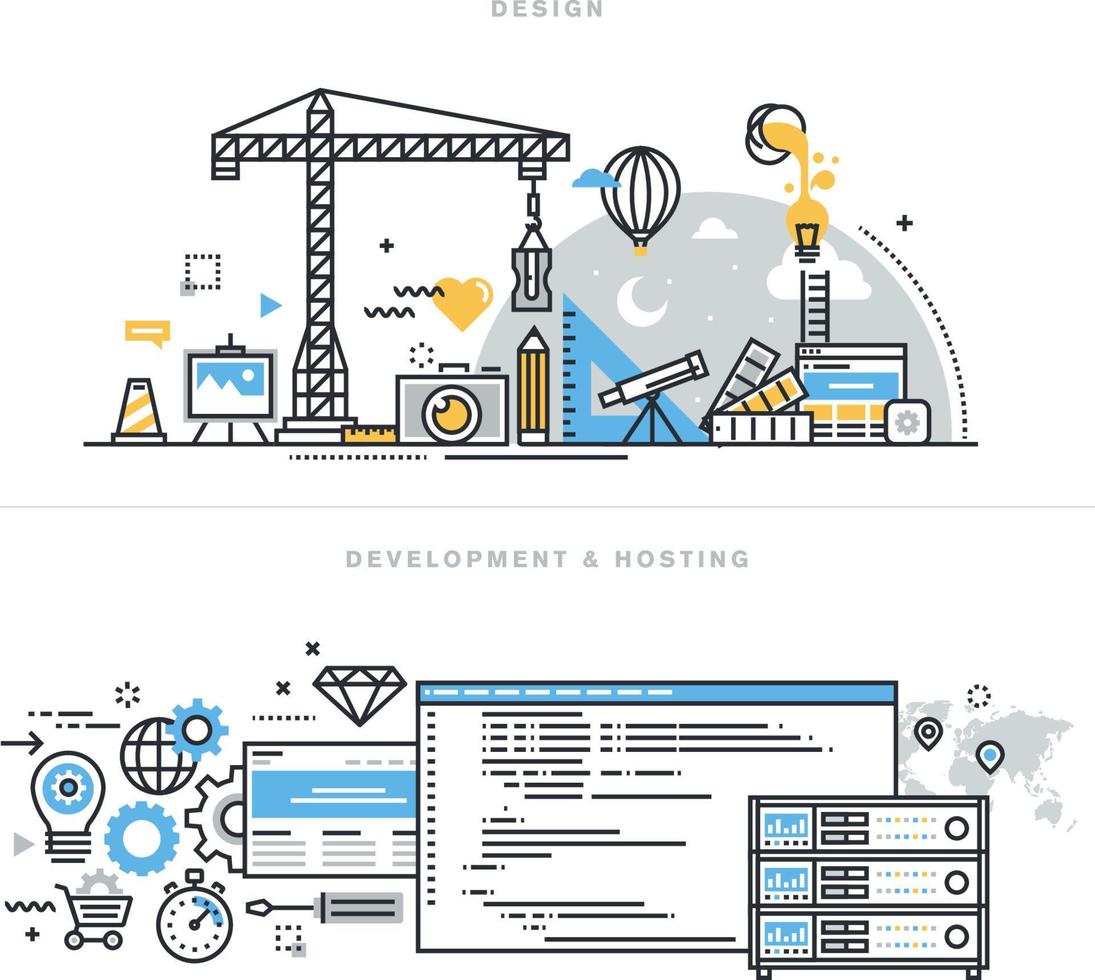 design gráfico e web e desenvolvimento vetor