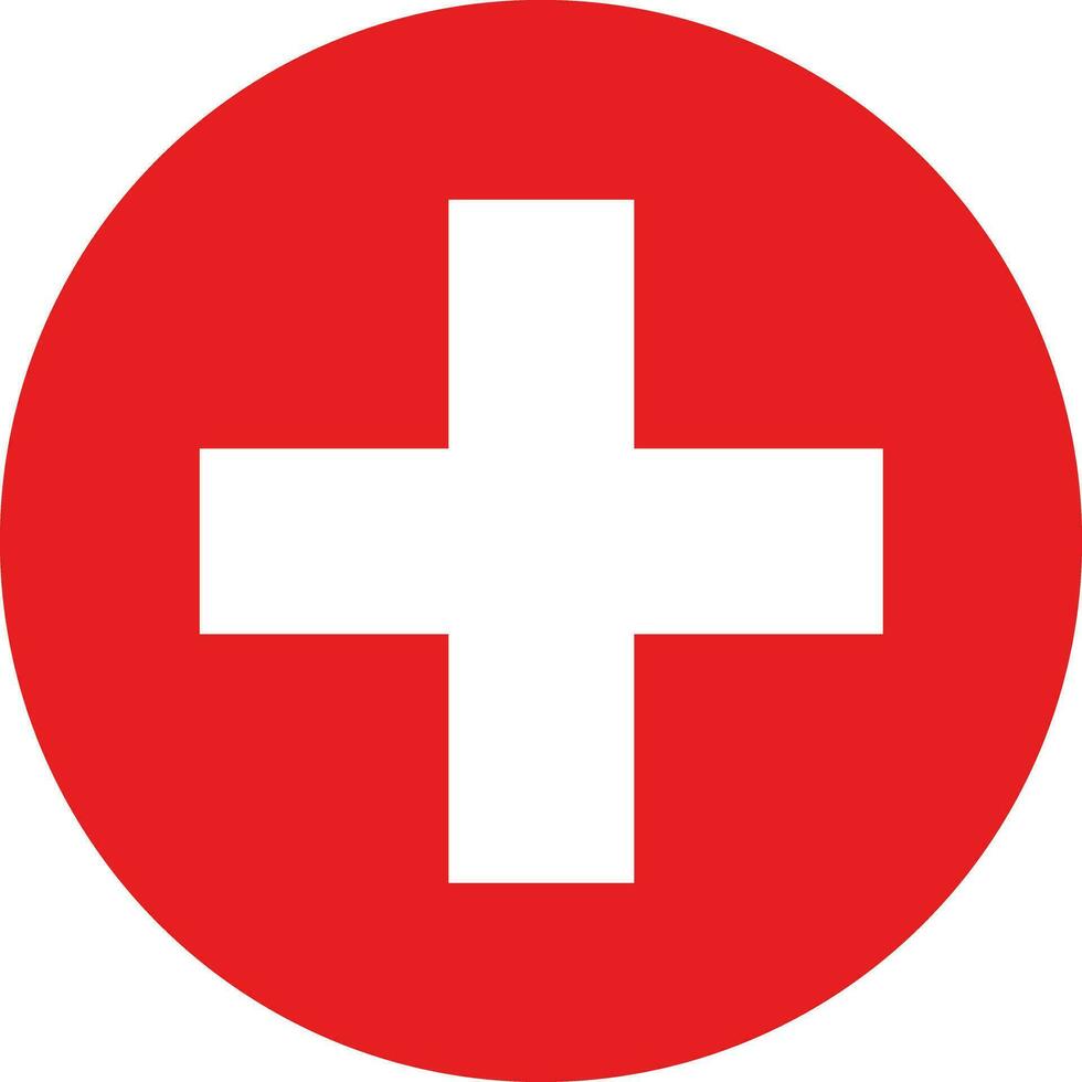 volta Suíça bandeira vetor . Suíça bandeira botão