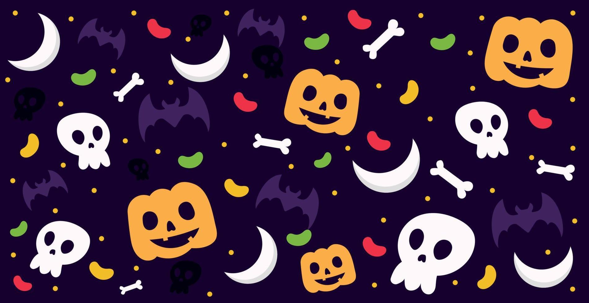 fundo colorido padrão para o feriado de halloween - vetor