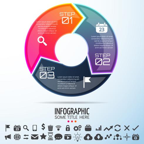 Modelo de design de infografia vetor