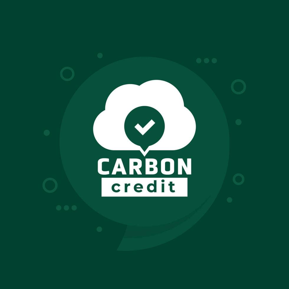 carbono crédito ícone, vetor Projeto