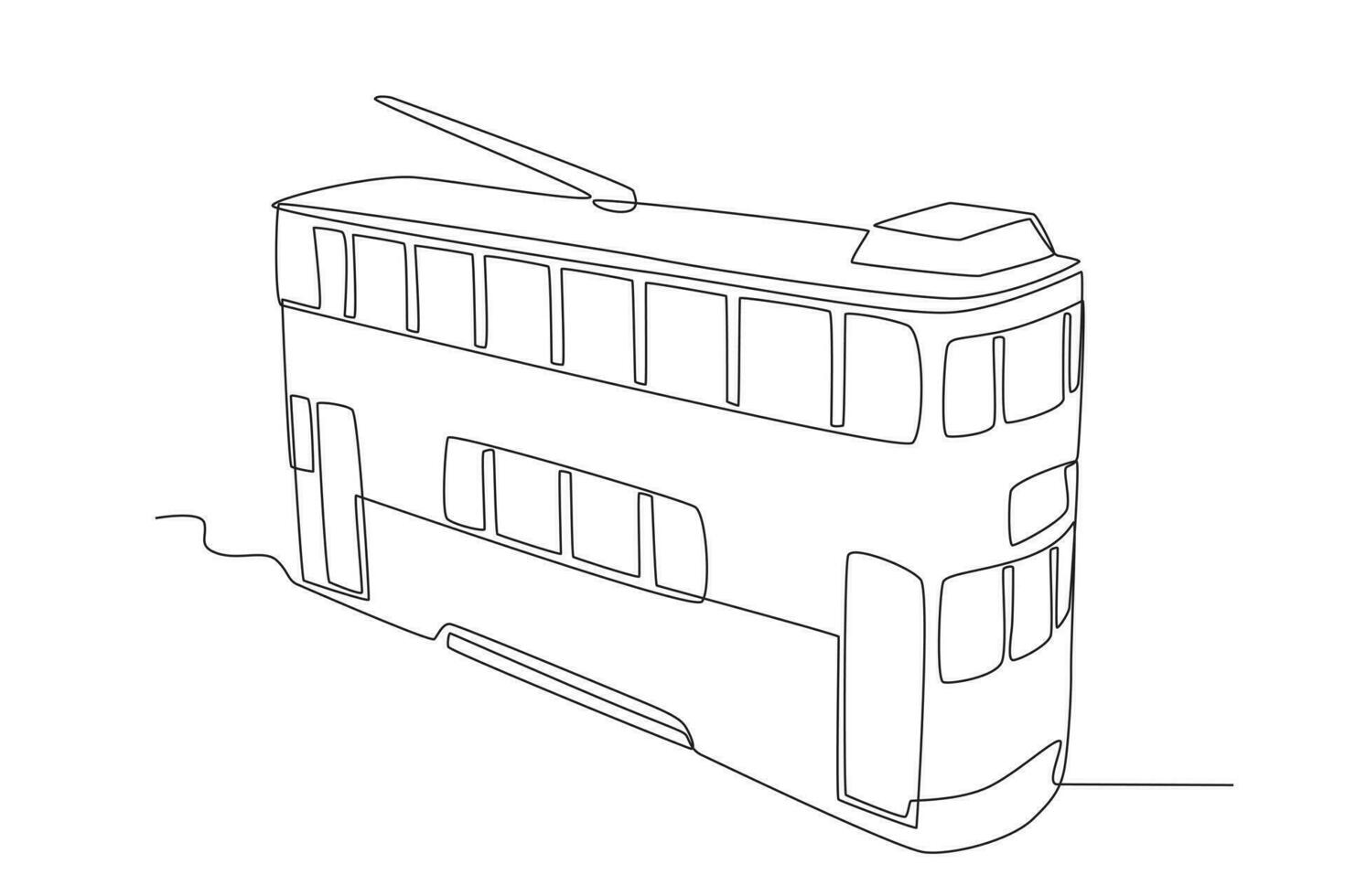 uma dois andares público transporte vetor