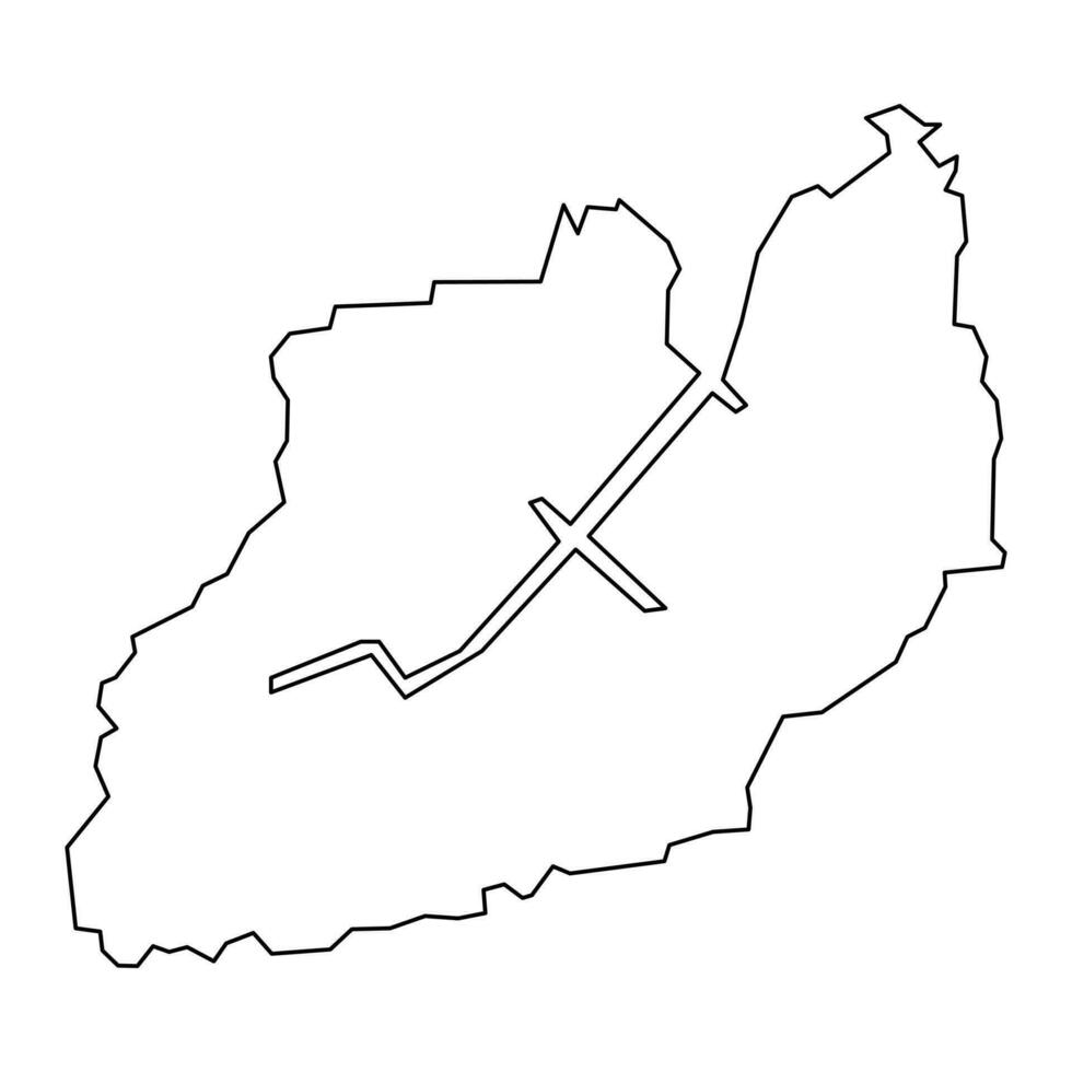 sha lata distrito mapa, administrativo divisão do hong kong. vetor ilustração.