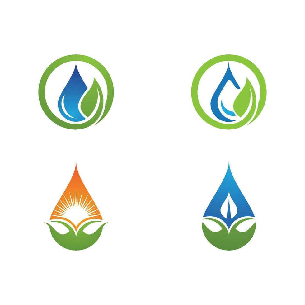 modelo de logotipo de gota de água vetor