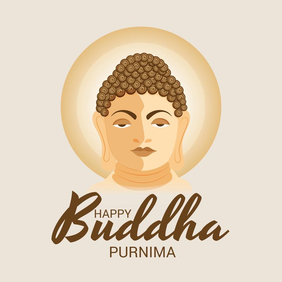 feliz buddha purnima. vetor