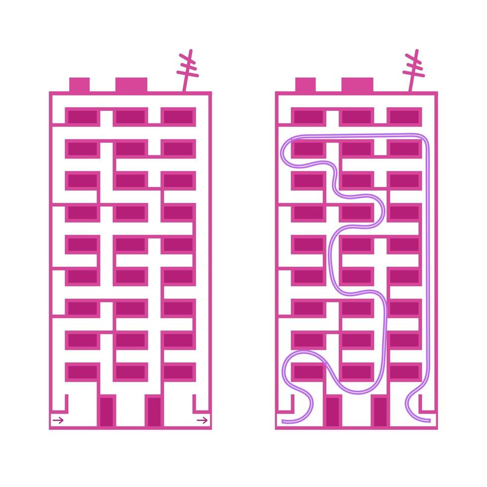 Quadrado Complexo Abstrato Labirinto Isolado Branco Em Um Fundo Roxo Um Jogo  Interessante Para Crianças E Adultos Plano Simples Ilustração do Vetor -  Ilustração de estratégia, desafio: 118605150