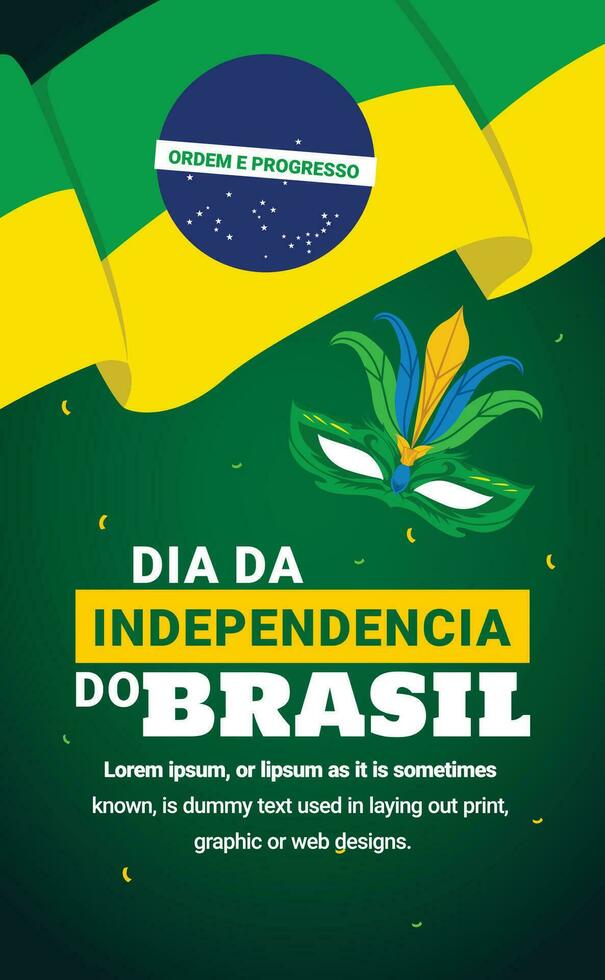 realista vetor Projeto ilustração do Brasil dia cumprimento