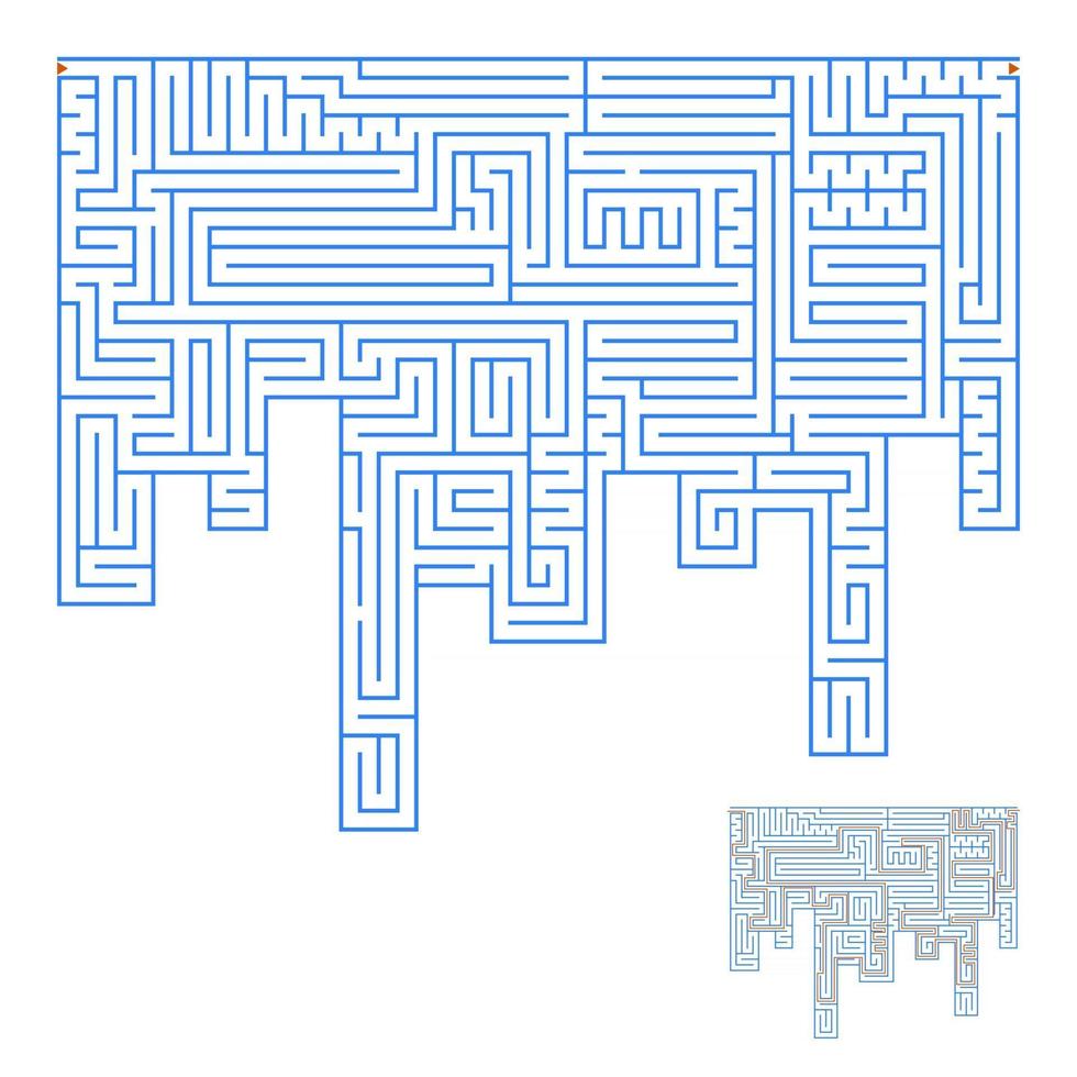 Jogo abstrato de labirinto simples com resposta labirinto fácil para  crianças