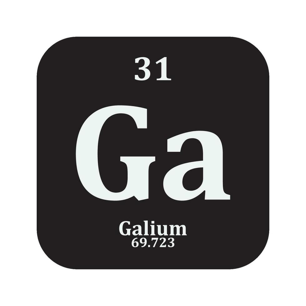 gálio química ícone vetor