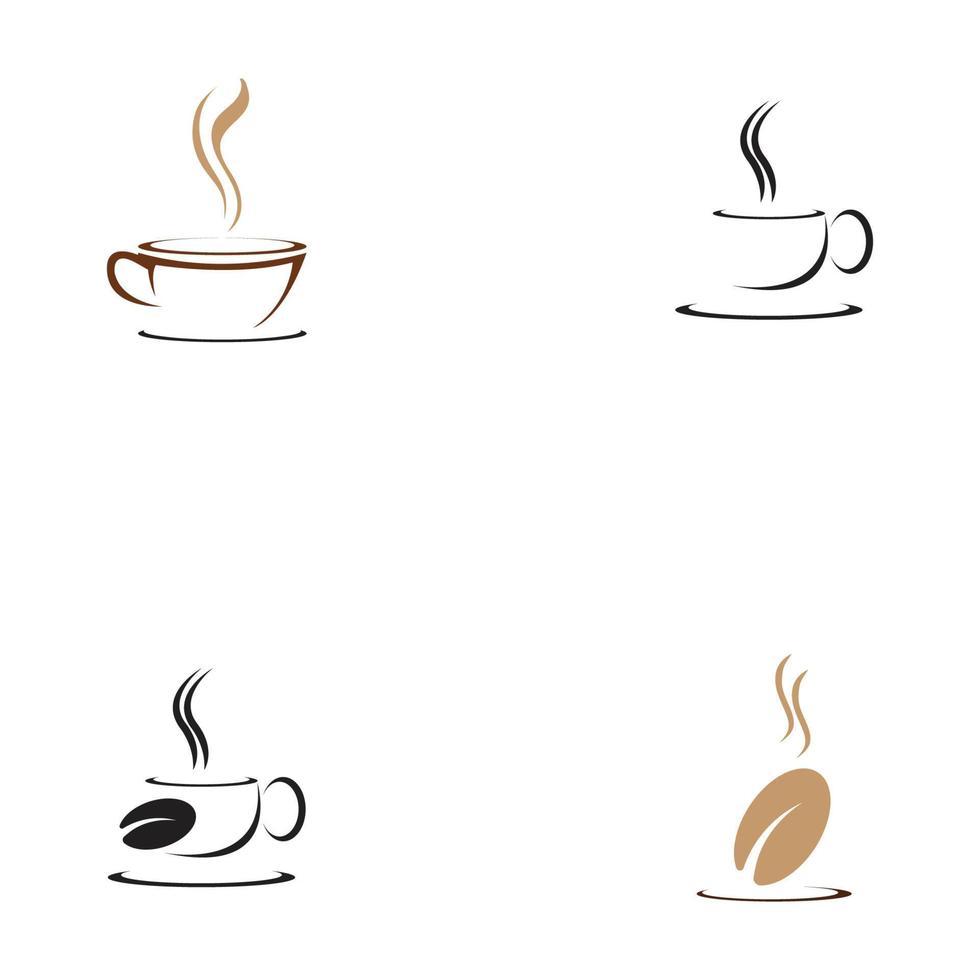 ícone de vetor de modelo de logotipo de xícara de café - vetor