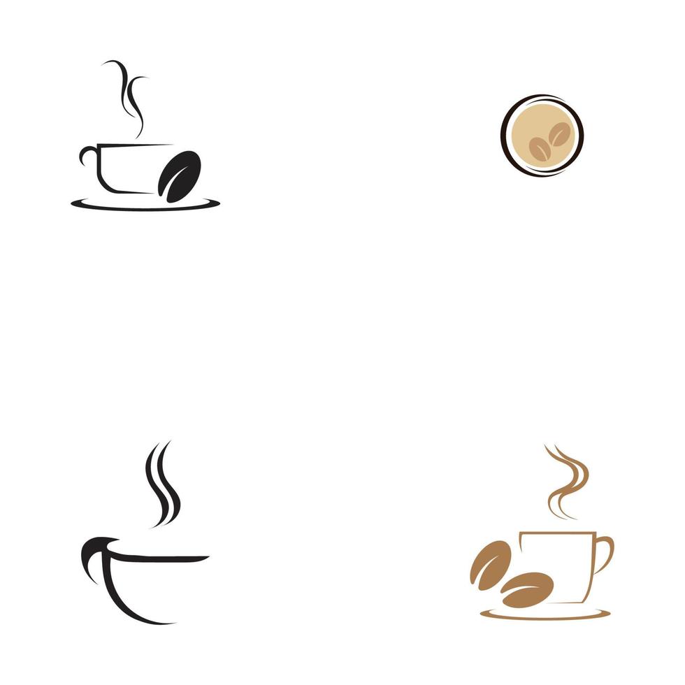 ícone de vetor de modelo de logotipo de xícara de café - vetor