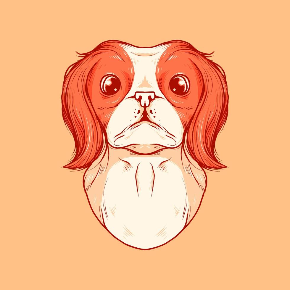 ilustração em vetor vintage de ilustração em vetor cabeça de cachorro