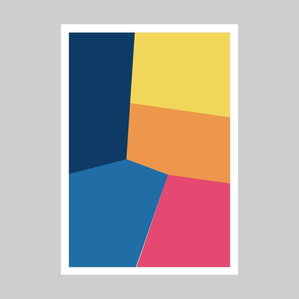 abstrato poster colorida geométrico formas. primitivo blocos suprematismo estilo. moderno vetor ilustração