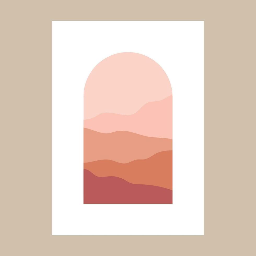 cartazes com montanha panorama conceito e pastel cores. ótimo Projeto para social meios de comunicação, impressões, parede decoração. vetor ilustração