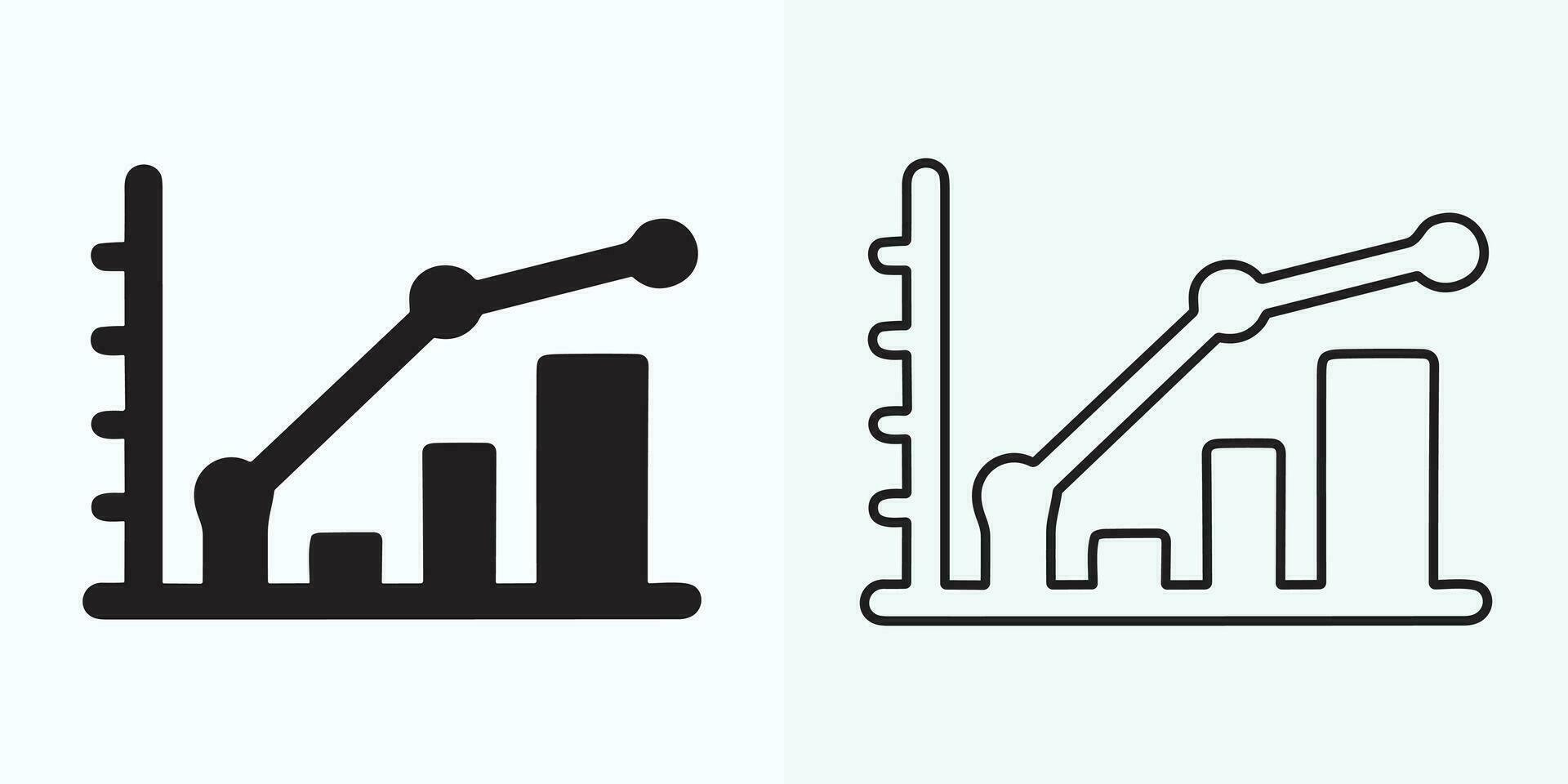 crescendo gráfico ícone, Barra gráfico ícone, infográfico, crescimentos gráfico coleção para o negócio melhoria análise, diagrama símbolo, financeiro lucro gráfico Barra vetor ilustração