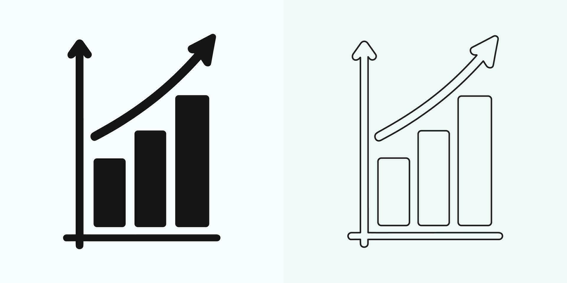 crescendo gráfico ícone, Barra gráfico ícone, infográfico, crescimentos gráfico coleção para o negócio melhoria análise, diagrama símbolo, financeiro lucro gráfico Barra vetor ilustração