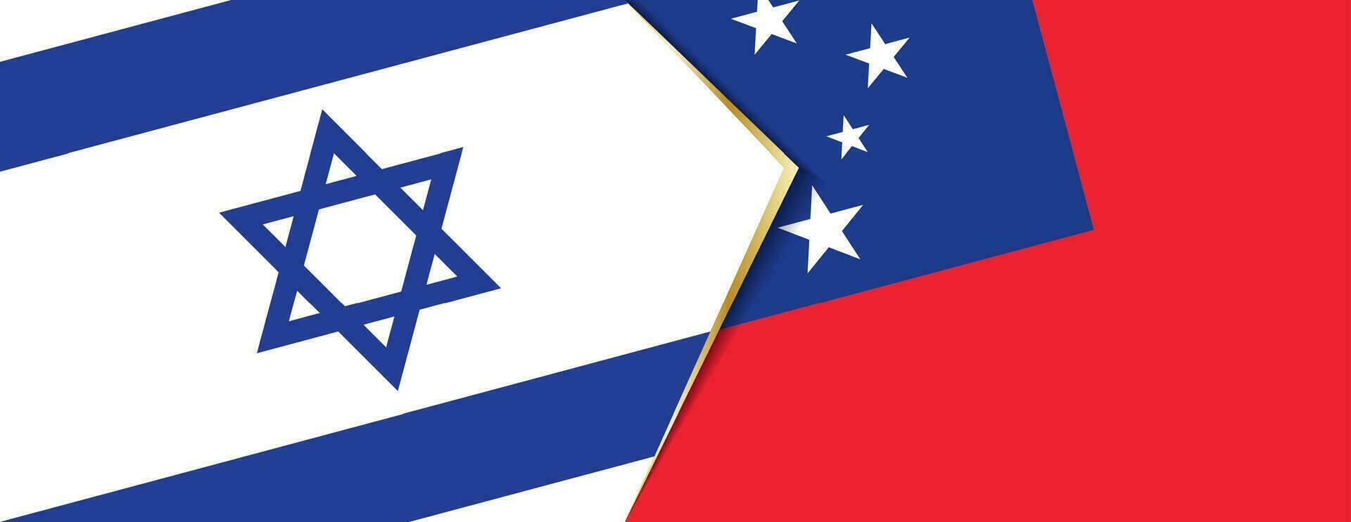 Israel e samoa bandeiras, dois vetor bandeiras.