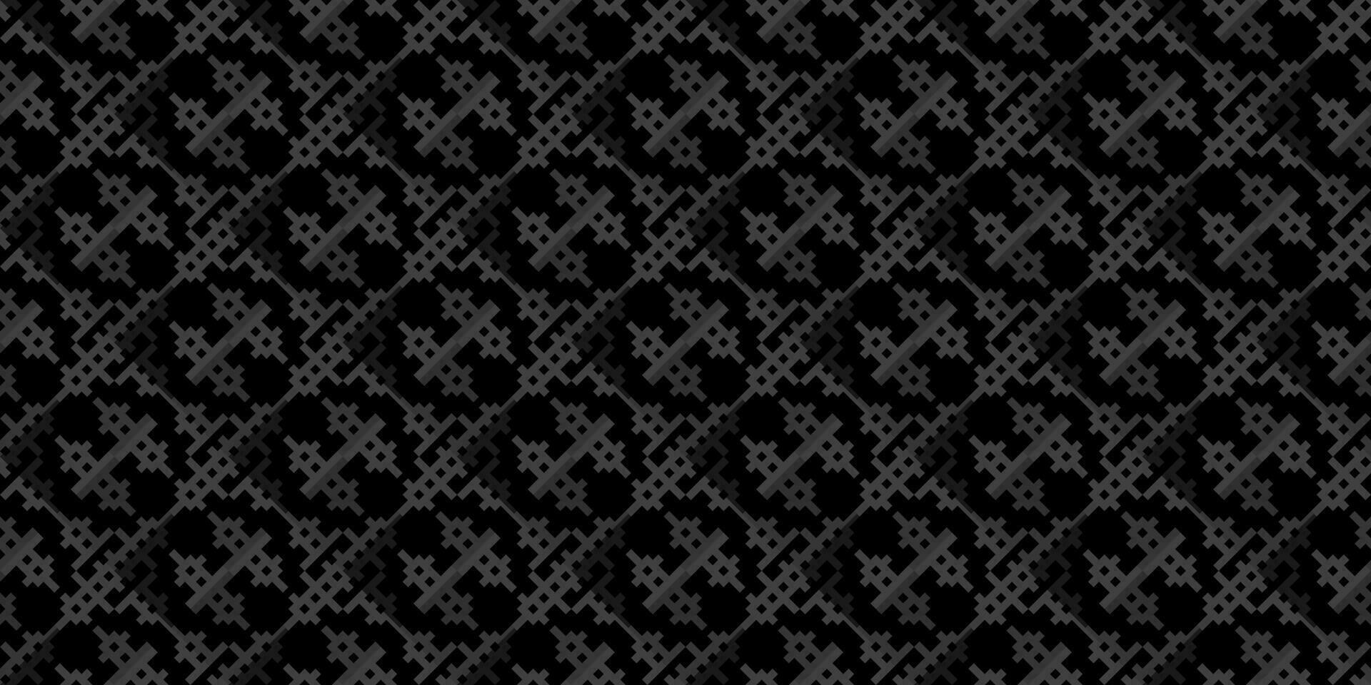 monocromático geométrico rede pixel arte estilo fundo moderno Preto e branco abstrato mosaico textura vetor