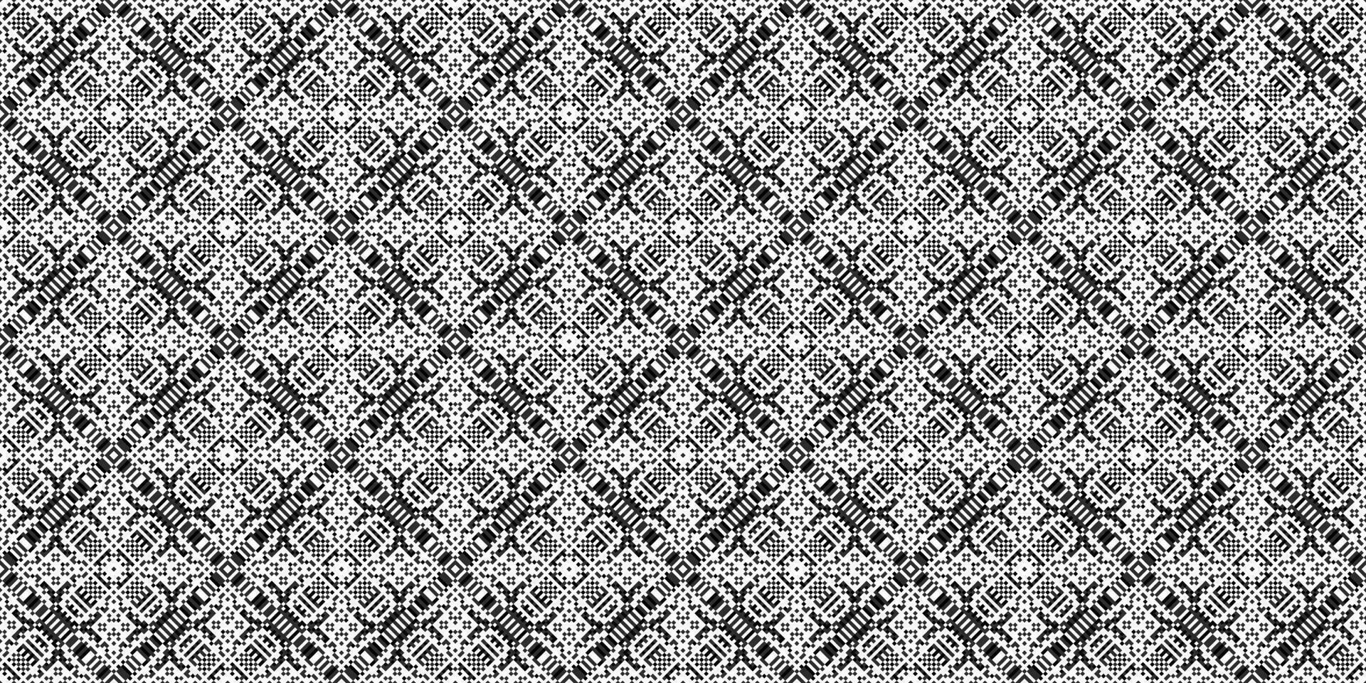 monocromático geométrico rede pixel arte fundo moderno Preto e branco abstrato mosaico textura vetor