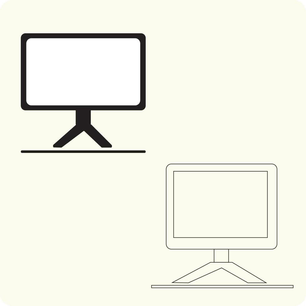 computador monitor vetor ilustração eps