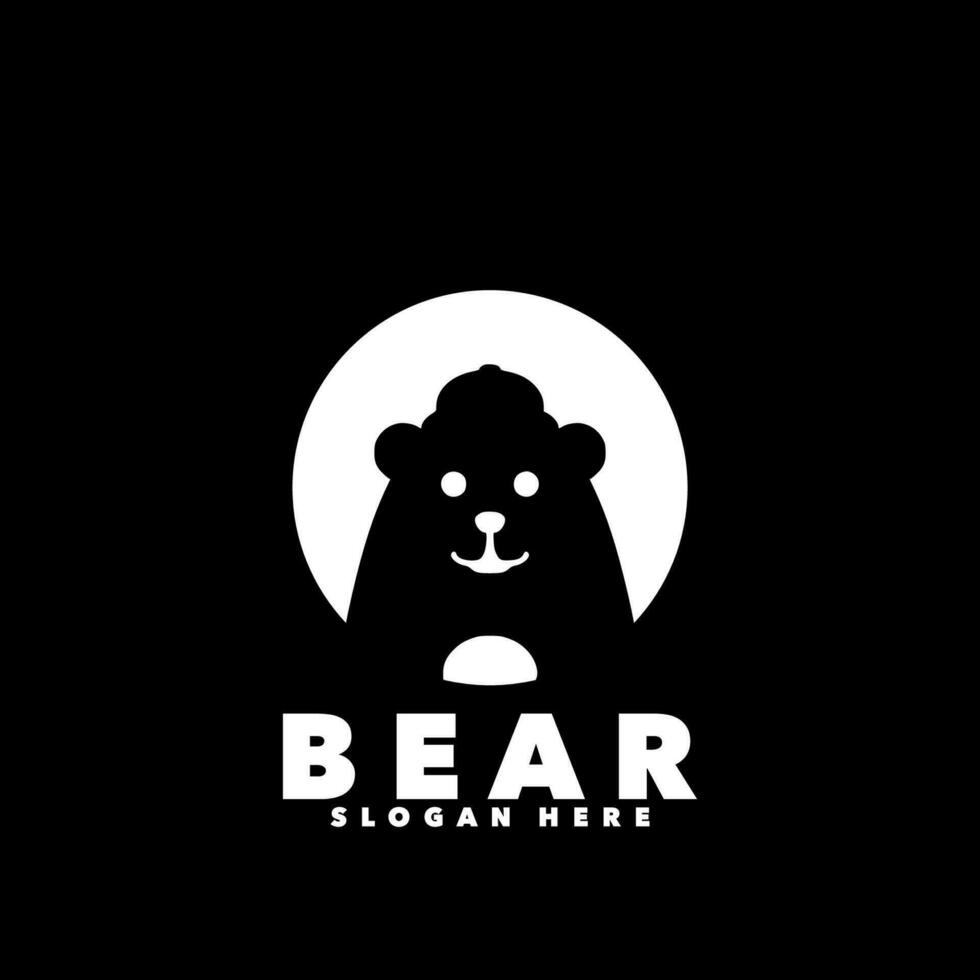 Urso símbolo silhueta logotipo Projeto vetor