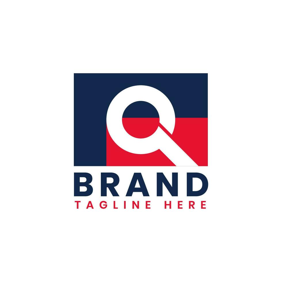 americano carta q logotipo projeto, inicial político e patriótico q logotipo modelo vetor