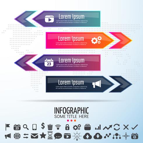 Modelo de design de infografia vetor