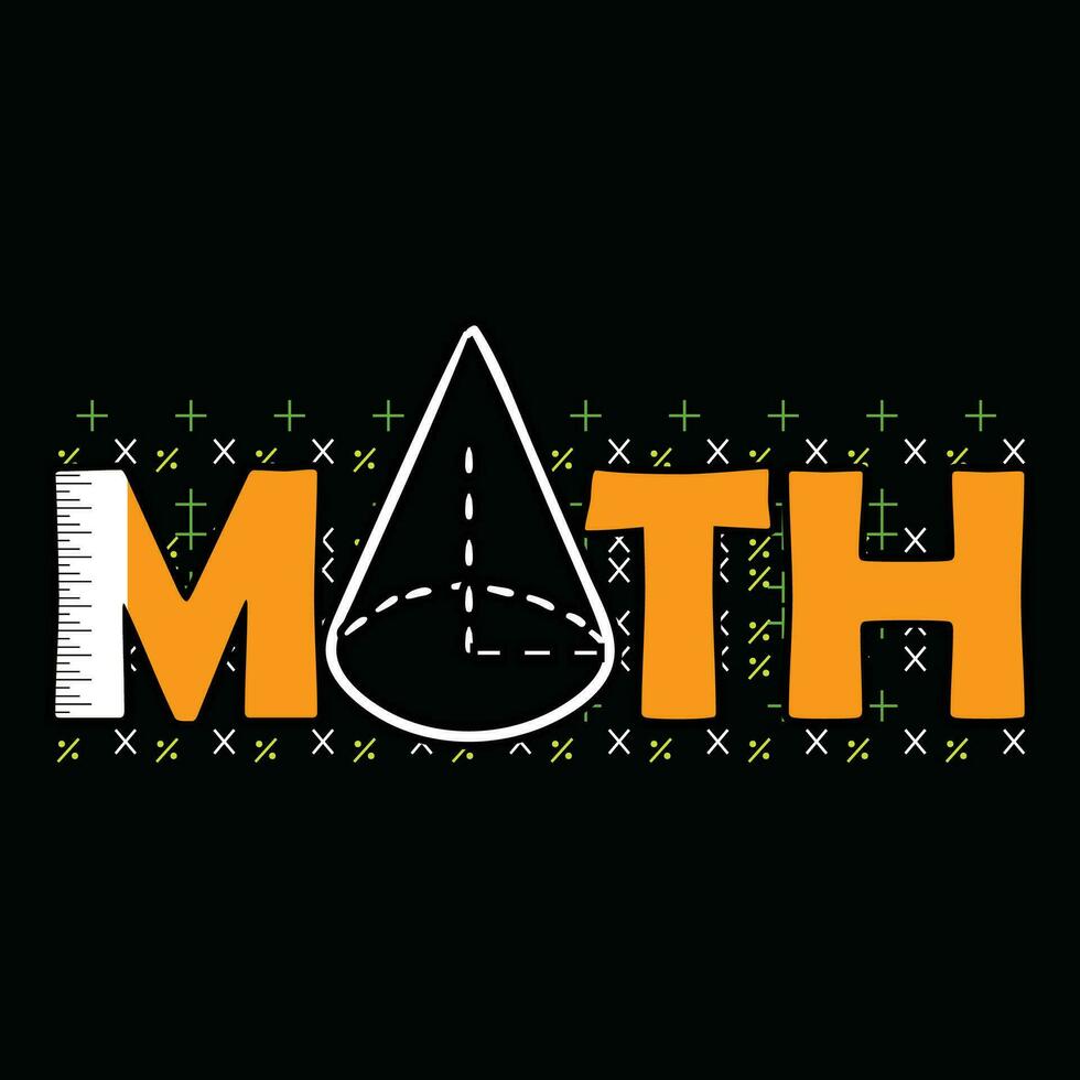 matemática camiseta Projeto vetor